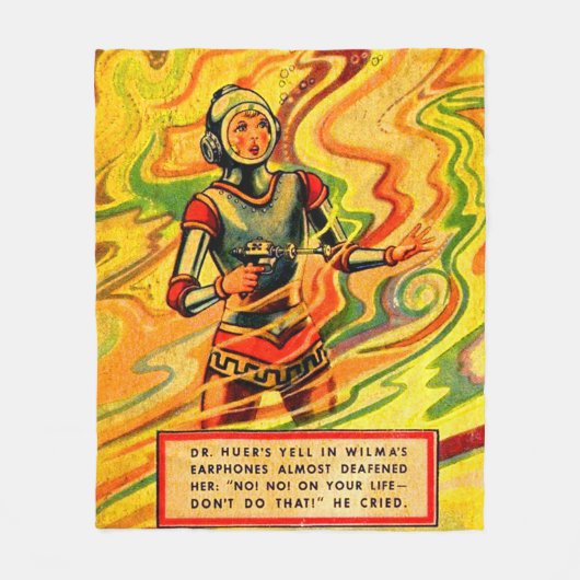 1930年代バックロジャーズ漫画ウィルマデアリング フリースブランケット (正面)