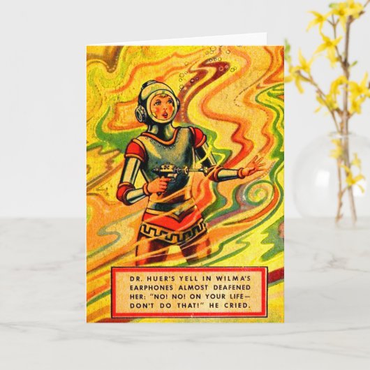 1930年代バックロジャーズ漫画ウィルマディアリング カード (黄色い花)