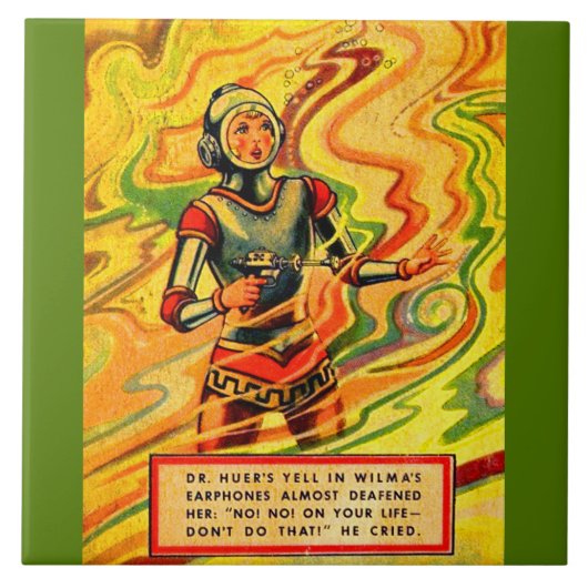 1930年代バック·ロジャーズ·漫画·ウィルマ·デアリング タイル (正面)