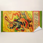 1930年代バック·ロジャーズ·漫画·ウィルマ·デアリング ビーチタオル (正面)