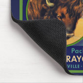 1930年代バッファローブランドリンゴのクレートラベルプリント マウスパッド (コーナー)