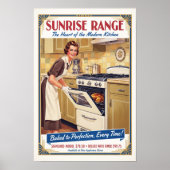 1930年代ビンテージ Sunrise Range オーブン広告 ポスター (正面)