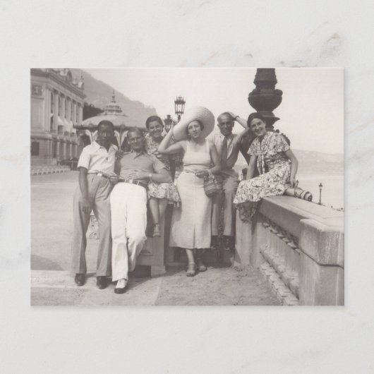 1930年代フランス，カンヌで過ごす休日 シーズンポストカード (正面)