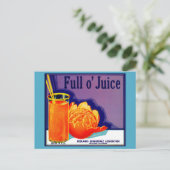 1930年代フルオージュオレンジクレームラベル ポストカード (スタンド正面)