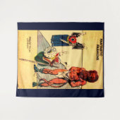 1930年代プリンストゥンライオンマン紙人形フラッシュゴードン タペストリー (正面(横))