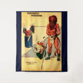 1930年代プリンストゥンライオンマン紙人形フラッシュゴードン タペストリー (正面)