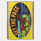 1930年代ペースベジタブルクレームラベルをセット スローブランケット (正面縦)