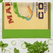 1930年代マーベル缶コーンラベル キッチンタオル (折り畳み)