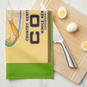 1930年代マーベル缶コーンラベル キッチンタオル (四つ折り)