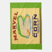 1930年代マーベル缶コーンラベル キッチンタオル (縦)