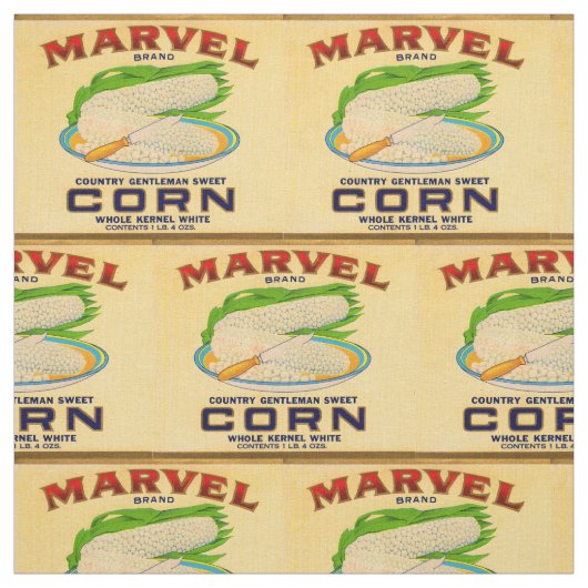 1930年代マーベル缶コーンラベル ファブリック (見本)