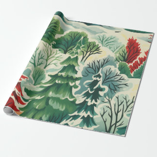 1930年代レトロクリスマスラッピング紙 ラッピングペーパー