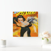 1930年代ヴィンテージクラシックパルプイラストレーション スクエア壁時計 (ホーム)