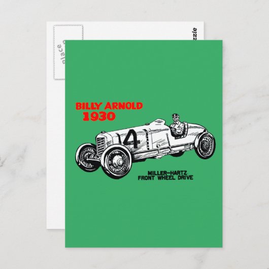 1930年代ヴィンテージレースカー ポストカード (正面/裏面)