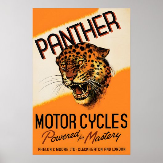 1930年代ヴィンテージ イギリス バイク広告 ポスター (正面)