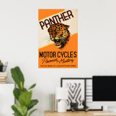 1930年代ヴィンテージ イギリス バイク広告 ポスター (ホームオフィス)