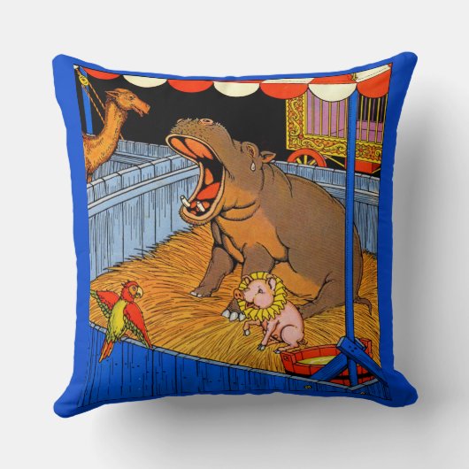 1930年代泣き叫びヒポタマスと友人 クッション (裏面)