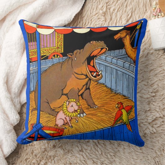 1930年代泣き叫びヒポタマスと友人 クッション (ブランケット)