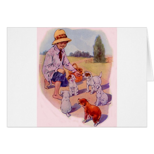 1930年代食べ物を与えの子犬 (正面横)