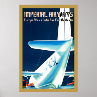 1930年代 インプリアル航空 - ヨーロッパからオーストラリアへ ポスター