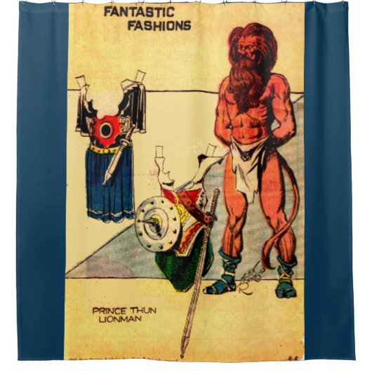1930年代、フラッシュ·ゴードン出身の王子トゥン·ライオン·マン シャワーカーテン (正面)