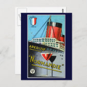 1930年代 フランスの開胃酒 ノルマンディー ポストカード (正面/裏面)
