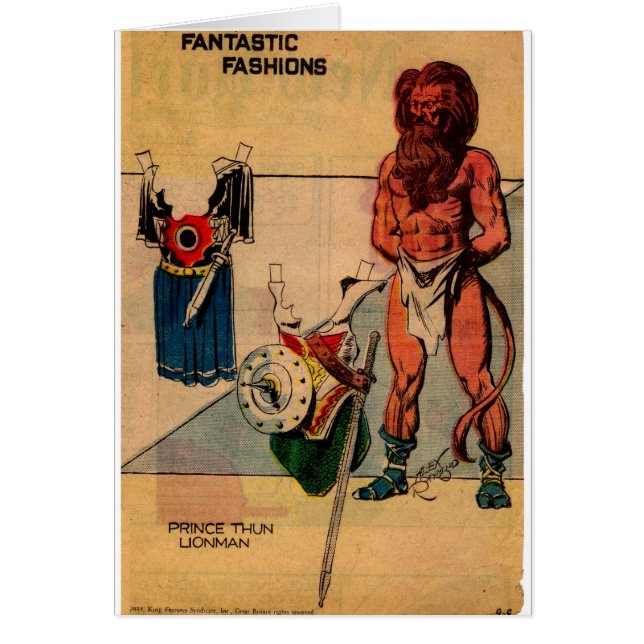 1930年代、プリンス・トゥン紙の人形フラッシュゴードン (正面)