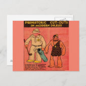 1930年漫画紙人形の洞窟の男キング・ウール ポストカード (正面/裏面)