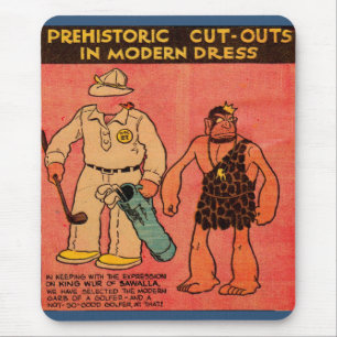 1930年漫画紙人形の洞窟の男キング・ウール マウスパッド