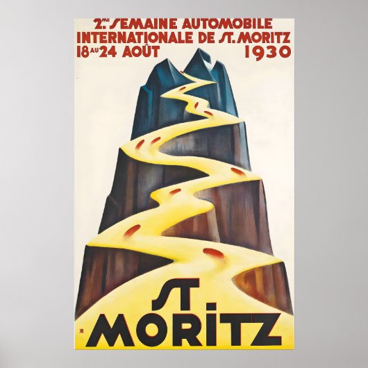 1930年第2回国際自動車ショー・セントモリッツ ポスター (正面)