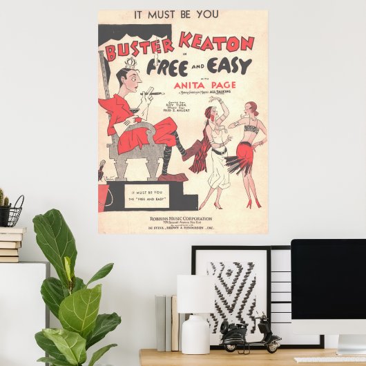 1930無料と簡単、それはYou Buster Keatonでなければならない ポスター (ホームオフィス)
