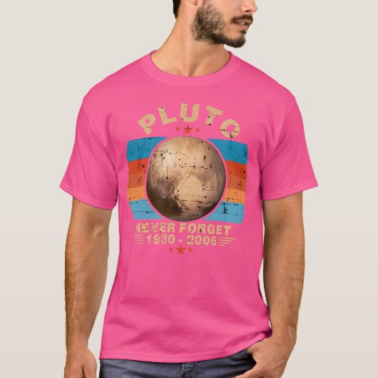 1930-2006 Pluto Never 忘れ Cosmology Planet Astr Tシャツ (正面)