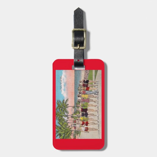 1930-40マイアミはがきキチクールシュ ラゲッジタグ (正面縦)