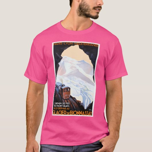 1930 France Glacier De Bionnassay Plm旅行サイト Tシャツ (正面)