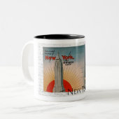 1930 NEW YORK CITYポストカードツートーンコーヒーマグ ツートーンマグカップ (正面左)