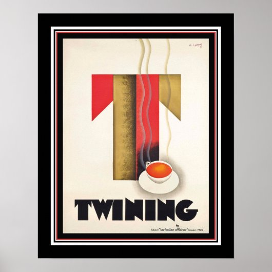1930 Twining Tea Ad by Charles Loupot ポスター (正面)