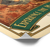 1930 Vintage Golden Voice Radio Advertising ポスター (角)