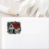 1930sコテージ住所 シールのカスタマイズ ラベル (インサイチュ)