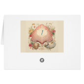 1930sシーサイドシーシェルアールデコテーブル番号折り曲げ (裏面横)