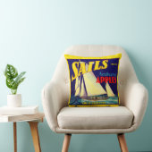 1930sセイルズノースウェストアップルクラートラベルプリント クッション (椅子)