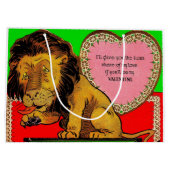 1930sバレンタインライオンの共有の私の愛 ラージペーパーバッグ (裏面)