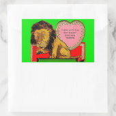 1930sバレンタインライオンの共有の私の愛 長方形シール (バッグ)
