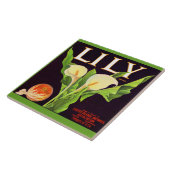 1930sリリオレンジクレートラベルプリント タイル (側面)