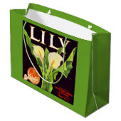 1930sリリオレンジクレートラベルプリント ラージペーパーバッグ (裏面アングル)