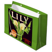 1930sリリオレンジクレートラベルプリント ラージペーパーバッグ (正面アングル)