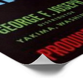 1930s心配しないでブランドのリンゴ果輪生ラベル ポスター (角)