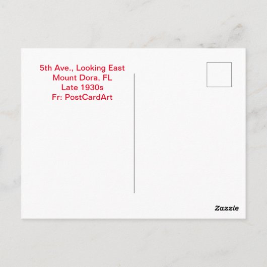 1930s, 5th Ave.,山Dora, Fl ポストカード (裏面)