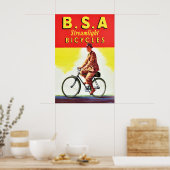 1930s British Bicycle advertisement Poster BSA ポスター (キッチン)