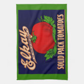 1930s Elkayパックト無地のマトラベルプリント キッチンタオル (縦)