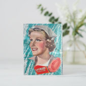 1930s era Nurse with health soap collage ポストカード (スタンド正面)